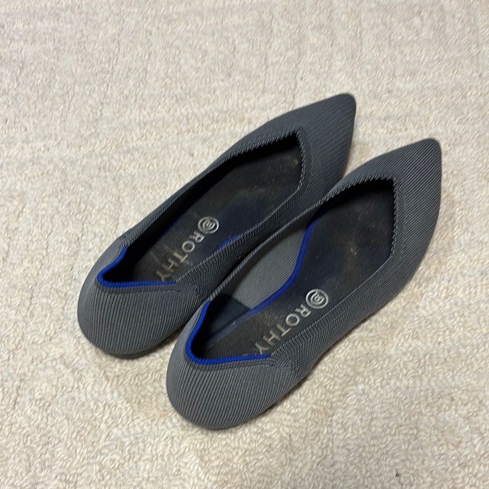 Rothy's Gray Flats Comfortable Loafers